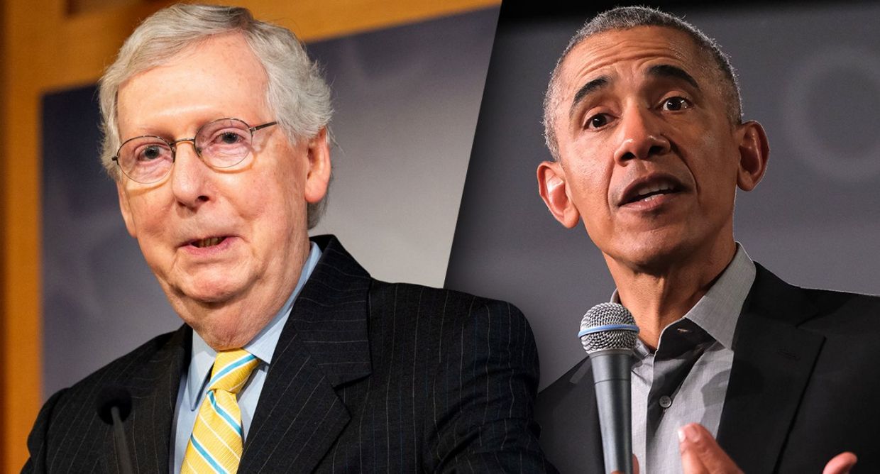 Mitch McConnell and Barack Obama. (Photos: Michael Brochstein/SOPA Images/LightRocket via Getty Images; Sean Gallup/Getty Images)