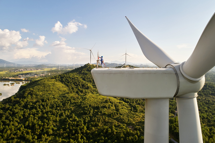 位于中国湖南道县的协合井塘风电场由协合新能源集团开发，清洁能源装机容量为 48 兆瓦。