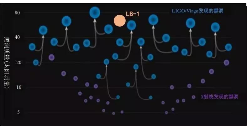 LB-1和引力波并合事件、X射线方法发现的黑洞的质量分布