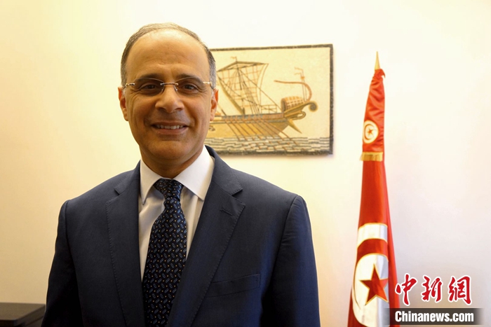 图为突尼斯驻华大使迪亚·哈立德。突尼斯驻华大使馆供图
