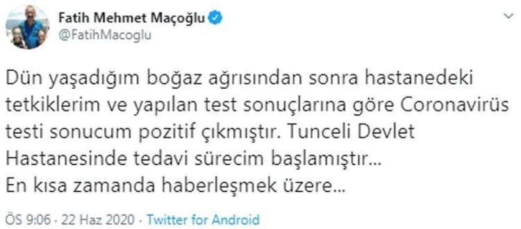 土耳其一市长新冠病毒检测结果呈阳性