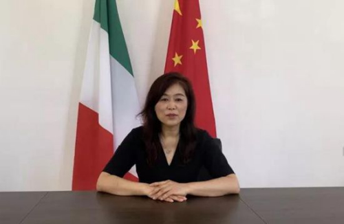 中国驻米兰总领馆参赞舒骆玫。（图片来源：意大利欧联网）