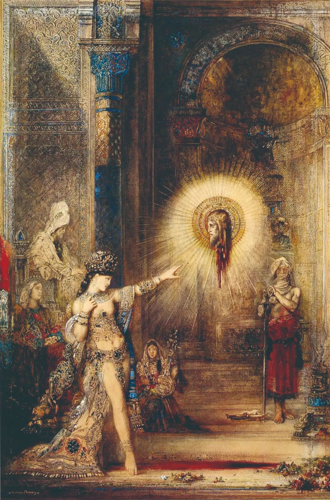 《莎乐美和施洗约翰头颅的幽灵》（1876）居斯塔夫·莫罗（Gustave Moreau）作