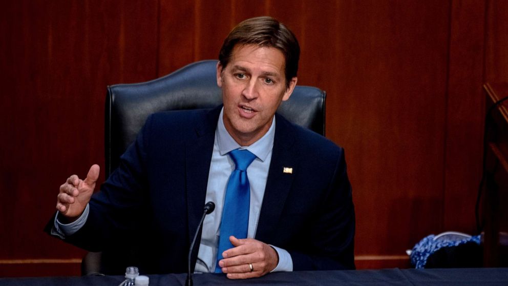 PHOTO: Sen. Ben Sasse speaks during the confirmation hearing for Supreme Court nominee Amy Coney Barrett, before the Senate Judiciary Committee on Capitol Hill, in Washington, Oct. 14, 2020.