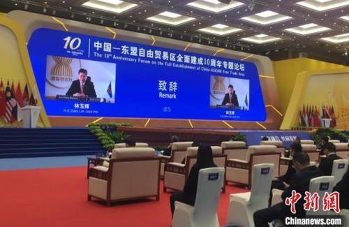中国侨网中国—东盟自由贸易区全面建成10周年专题论坛在南宁举办。　黄令妍　摄