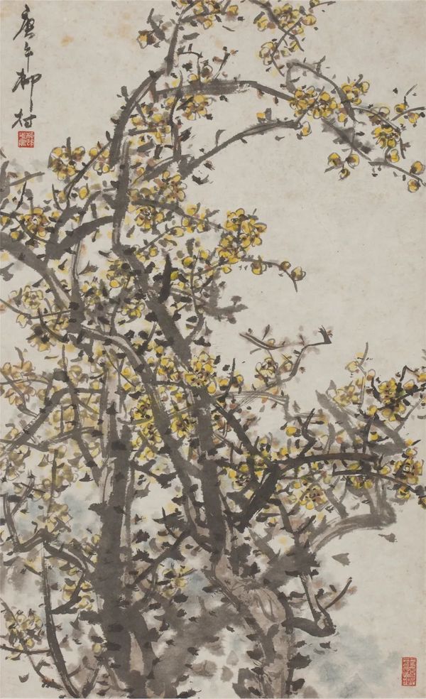 《黄腊梅》 中国画 78x48cm 1990年 浙江美术馆藏