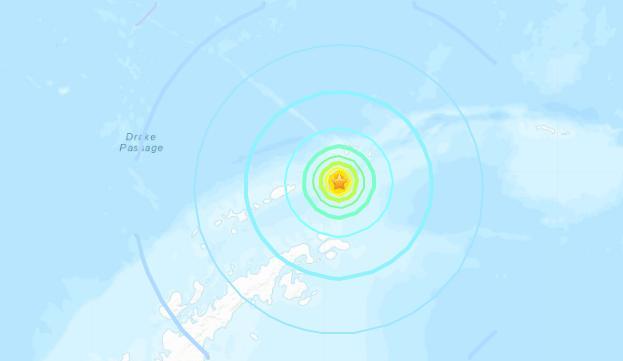 南设得兰群岛附近发生7.0级地震震源深度7.8千米