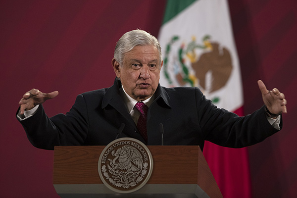 墨西哥总统洛佩斯。澎湃影像 资料图