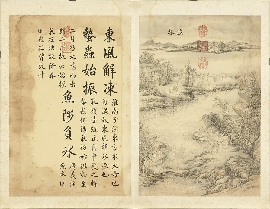 清 张若霭画墨妙珠林（卯）册 立春 台北故宫博物院