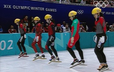 2002年冬奥会，大杨扬起跑。