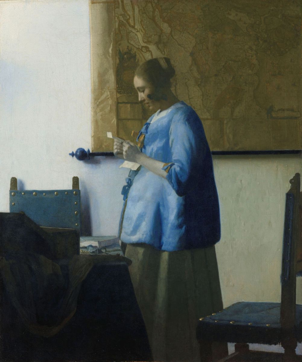 维米尔，《读信的蓝衣女子》，约1663，阿姆斯特丹国立博物馆藏