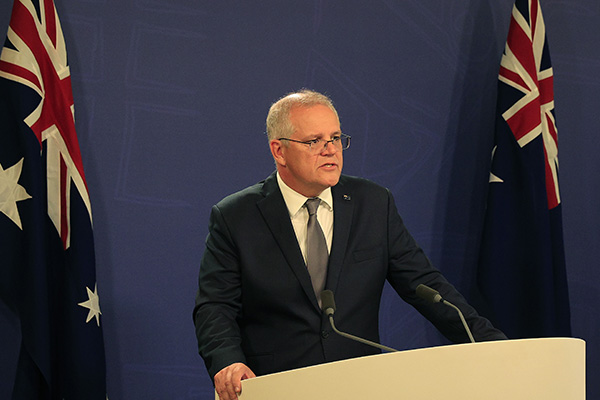 澳大利亚总理莫里森。人民视觉  资料图