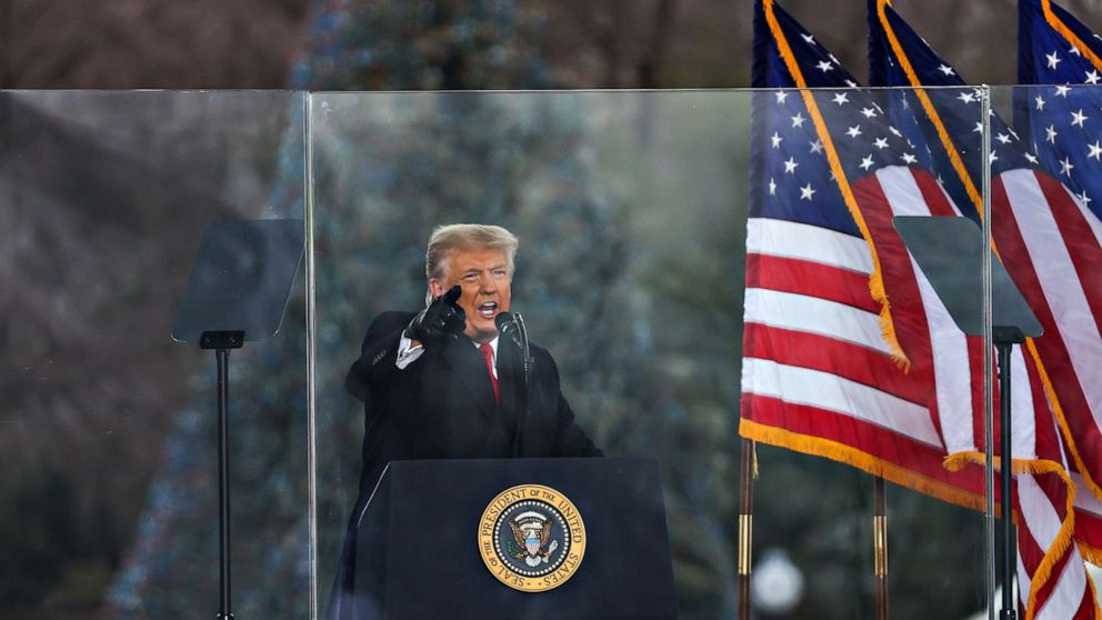PHOTO: President Donald Trump speaks at a 