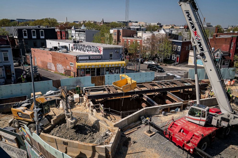 PHOTO: Construction continues on a portion of DC Water's Northeast Boundary Tunnel project along Florida Avenue, April 7, 2021, in Washington, D.C.