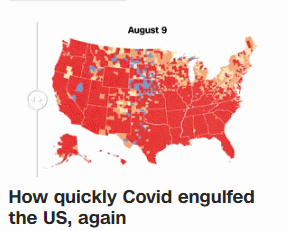 海外网深一度：触目惊心！美国地图几乎又全“红”了