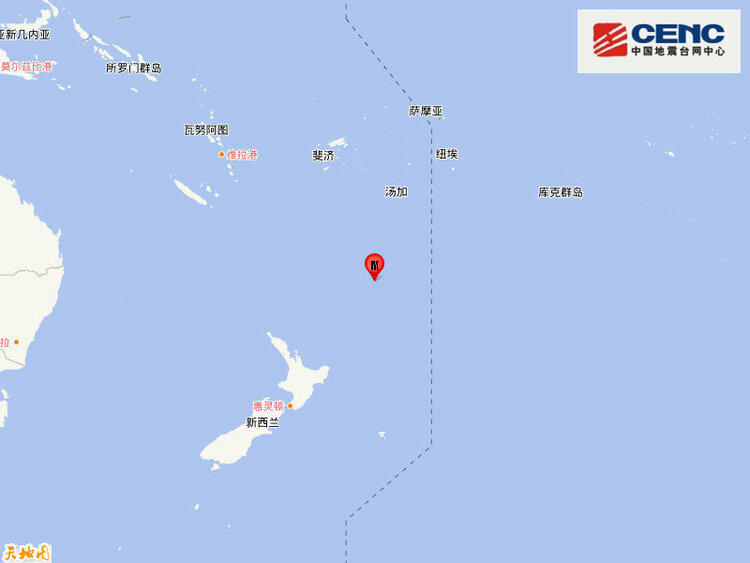 新西兰克马德克群岛发生6.4级地震 震源深度10千米