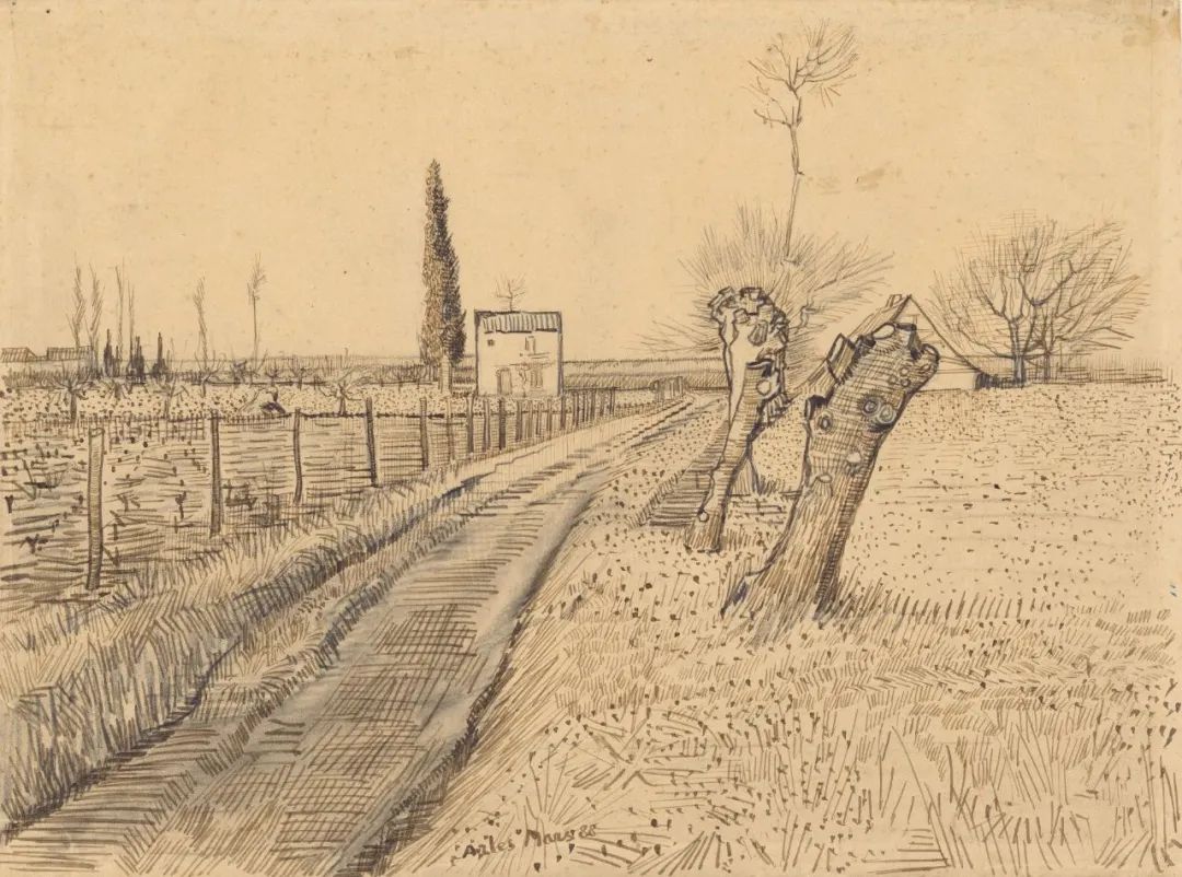 《有小径和波拉德柳树的风景》 创作于1888年 现藏于梵高博物馆