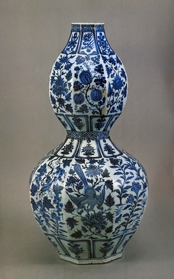 元 景德镇窑青花飞凤纹葫芦瓶 土耳其伊斯坦布尔托布卡普博物馆藏