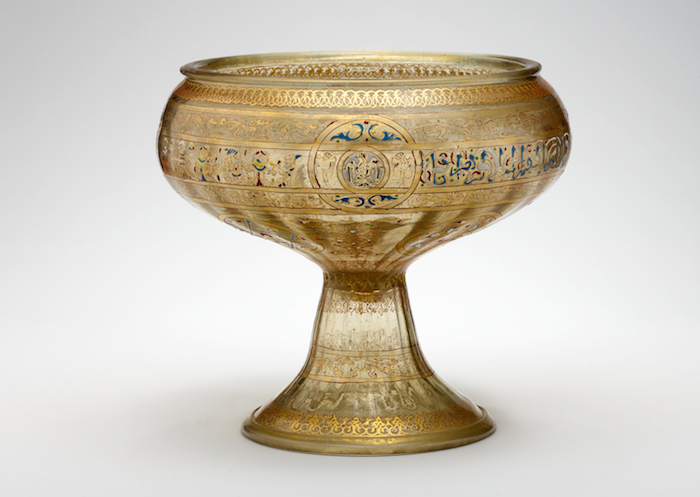 13世纪 叙利亚玻璃描金高足碗 纽约大都会博物馆藏