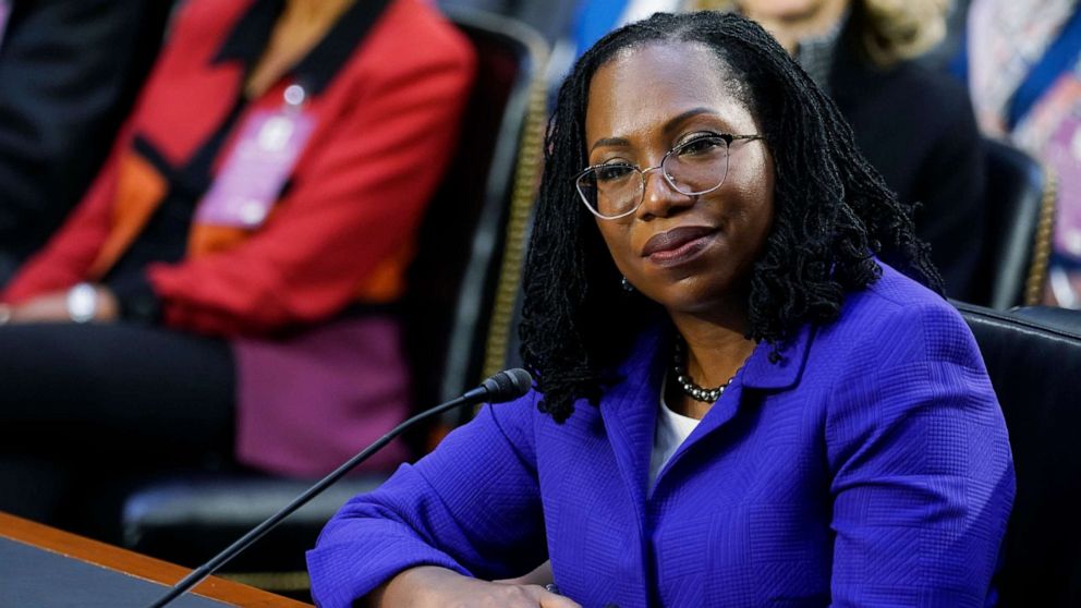 PHOTO: Supreme Court nominee Judge Ketanji Brown Jackson listens during her confirmation hearing before the Senate Judiciary Committee in Washington, March 21, 2022.