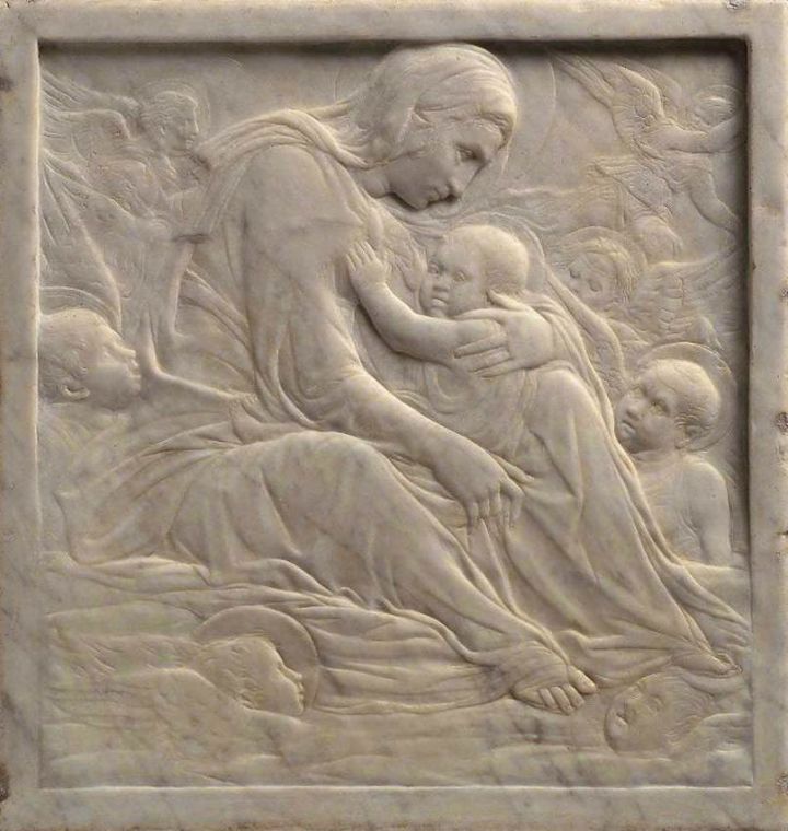 多纳泰罗，云中圣母，1425-1435年，大理石，波士顿美术馆藏