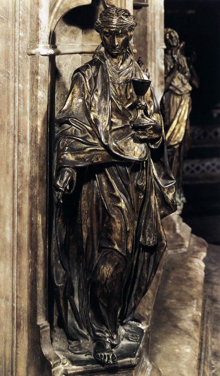 多纳泰罗为锡耶纳大教堂洗礼堂制作的青铜雕塑《信仰》，1427-1429年