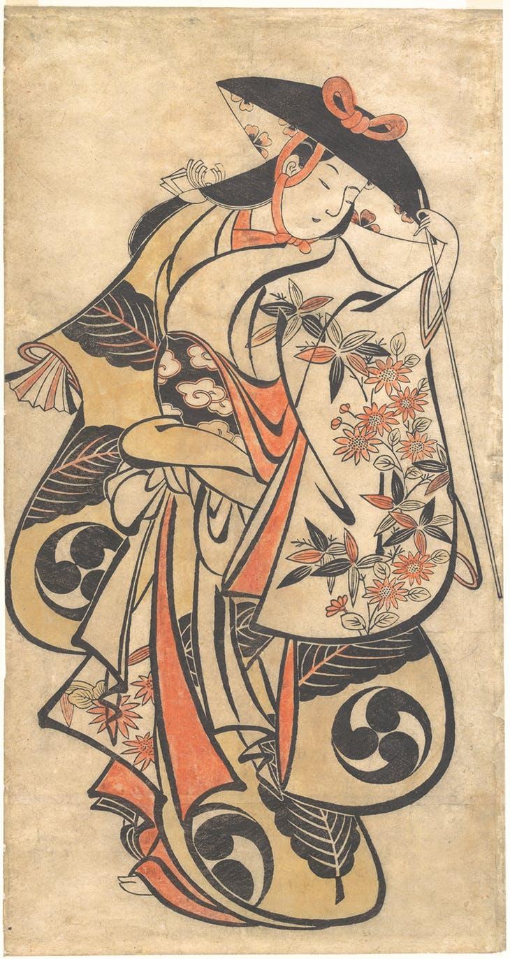 鸟居清信，《歌舞伎演员》，约1708 年，纽约大都会艺术博物馆藏