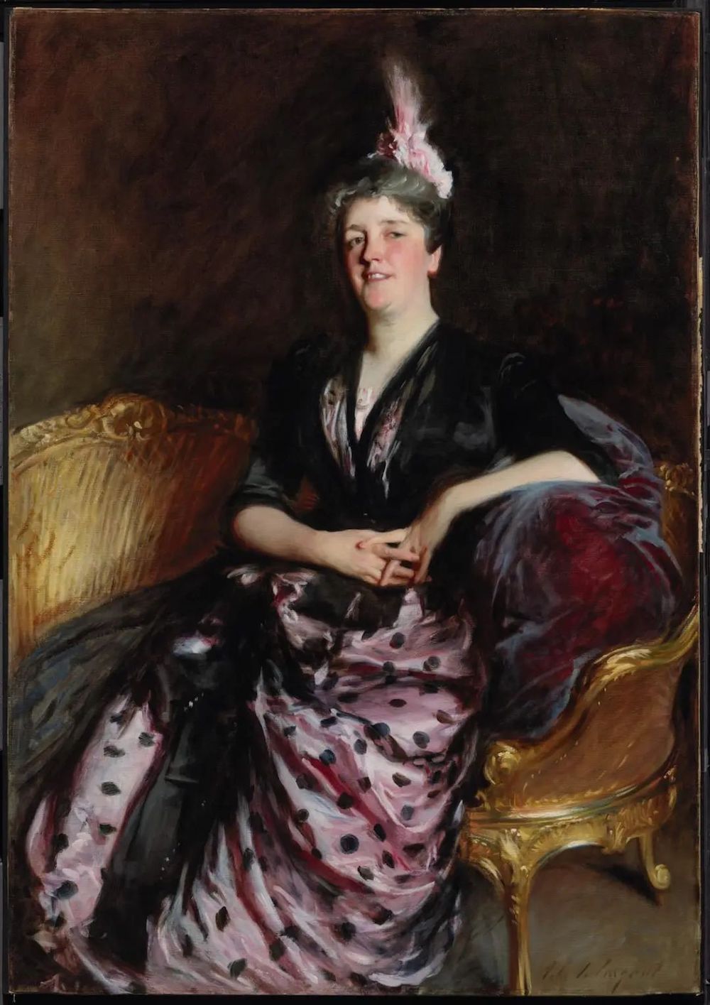 《爱德华·达利·博伊特夫人（玛丽·路易莎·库欣）》，约翰·辛格·萨金特，1887年，布面油画