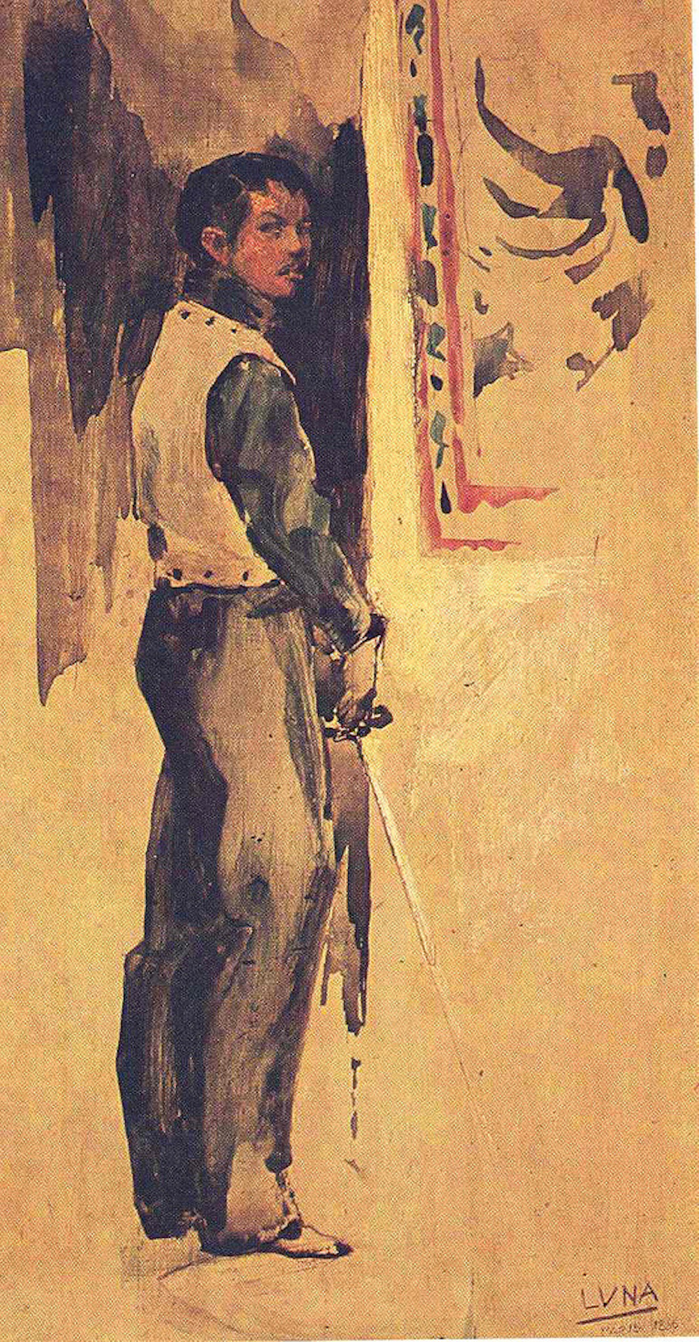 《自画像》，胡安·卢纳，1886年，Paulino and Hetty Que藏