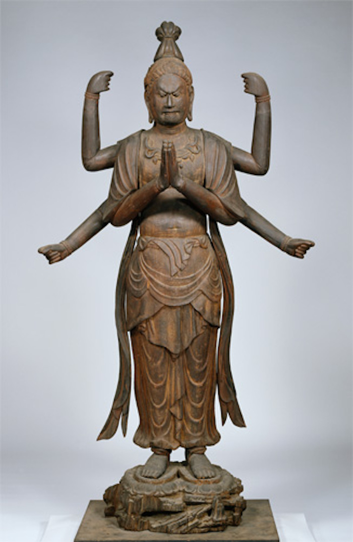 传马头观音立像，奈良时代（8世纪），奈良大安寺，日本重要文化财产，后期展品