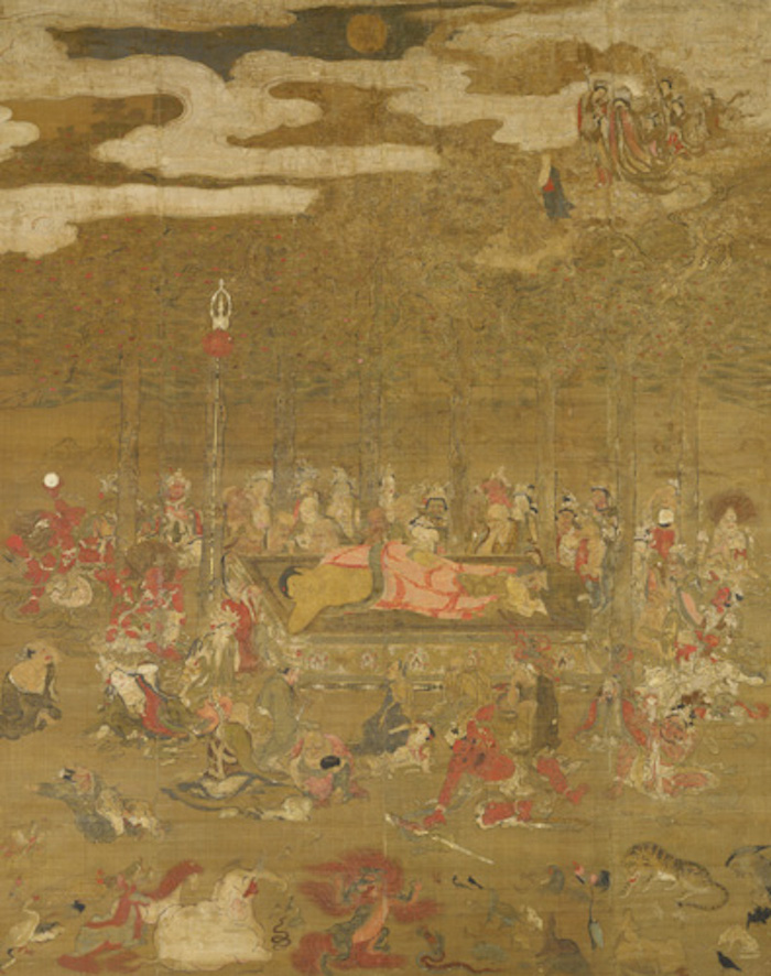 《佛涅槃图》，南北朝时代 康永4年（1345），东京・根津美术馆，前期展示