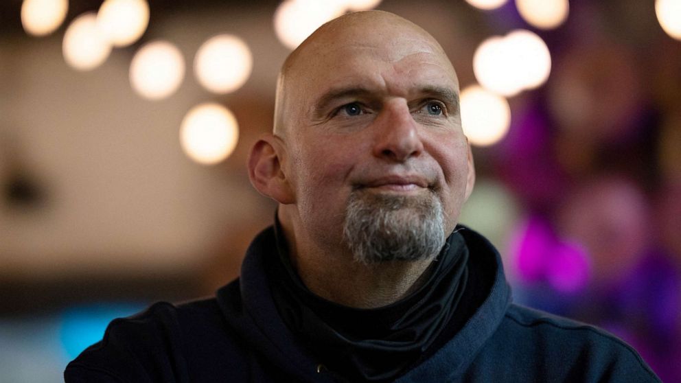 PHOTO: Lt. Gov. John Fetterman, Democratic Senate candidate for Pennsylvania, attends a meet-and-greet in Easton, Pa., May 1, 2022. 