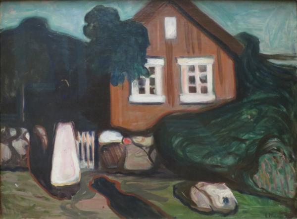 蒙克，《月光下的房子》，1893-1895