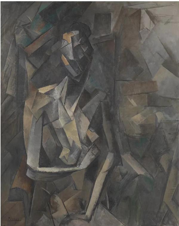 毕加索，《裸坐》，1909-1910年，英国泰特美术馆藏