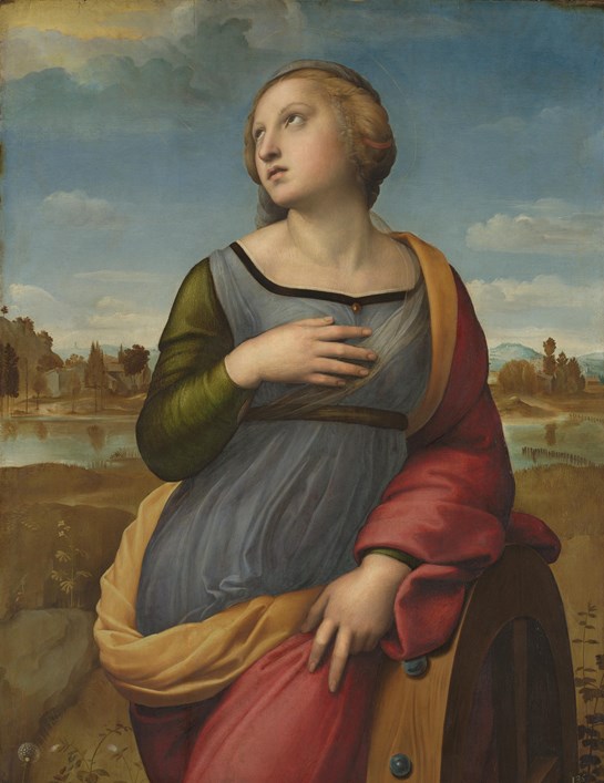 拉斐尔，《亚历山大的圣凯瑟琳》，1507年-1508年，收藏于英国国家美术馆