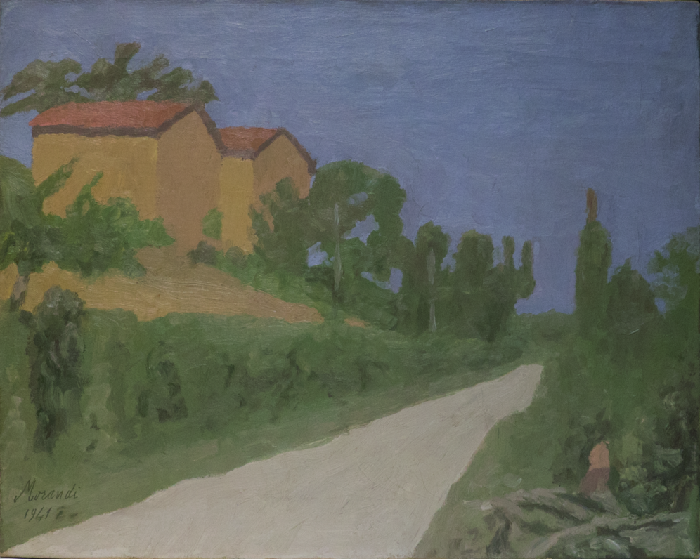 乔治·莫兰迪，《白色的路》，布面油画，1941，Augusto and Francesca Giovanardi Collection, Milan